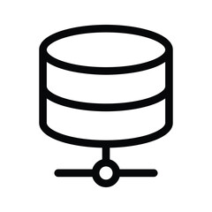 A simple database icon representing data storage or management