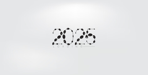 An eye-catching Happy New Year 2025 wallpaper, featuring a colorful and beautiful design to mark the new year celebration