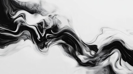 Monochrome Fluidity, a sleek, minimalistic background featuring smooth, abstract shapes in a black and white palette, perfect for modern design projects or digital displays.