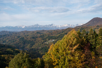 Fototapeta premium 大望峠から北アルプス展望