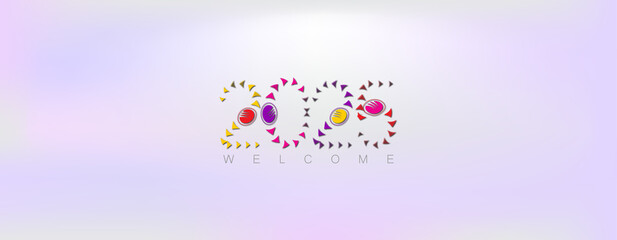 An eye-catching Happy New Year 2025 wallpaper, featuring a colorful and beautiful design to mark the new year celebration