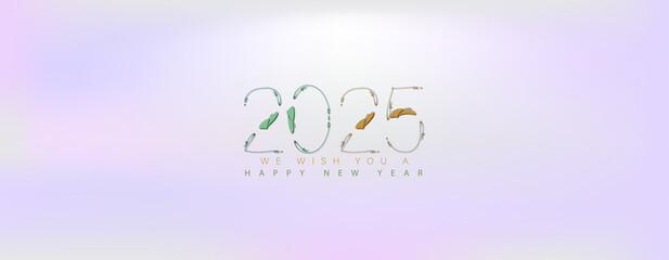 An eye-catching Happy New Year 2025 wallpaper, featuring a colorful and beautiful design to mark the new year celebration