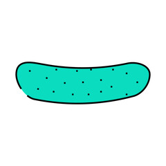 cucumber with pimples line icon vector. cucumber with pimples sign. isolated symbol illustration