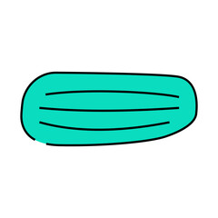 cucumber with stripes line icon vector. cucumber with stripes sign. isolated symbol illustration