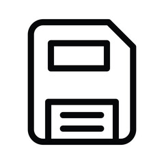 File saving, storage, retro computing, icon of floppy disc in trendy style