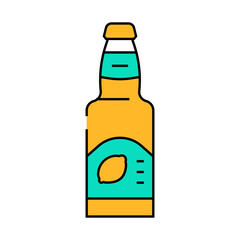 lemon beer line icon vector. lemon beer sign. isolated symbol illustration