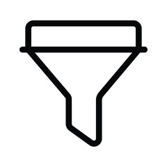 Funnel icon representing filtration, sorting, or refinement processes