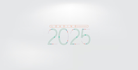 An eye-catching Happy New Year 2025 wallpaper, featuring a colorful and beautiful design to mark the new year celebration