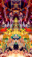 Abstract background wallpaper. Ethnic pattern. Mixtures of oil paint. Trendy hand painting canvas. Wall decor and Wall art prints Idea. 3D Texture. Art object