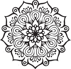 Beautiful flower art and mandala vector design