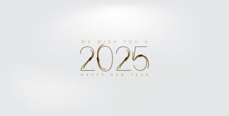 An eye-catching Happy New Year 2025 wallpaper, featuring a colorful and beautiful design to mark the new year celebration