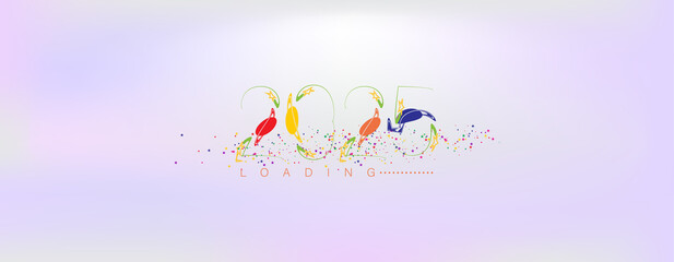 An eye-catching Happy New Year 2025 wallpaper, featuring a colorful and beautiful design to mark the new year celebration