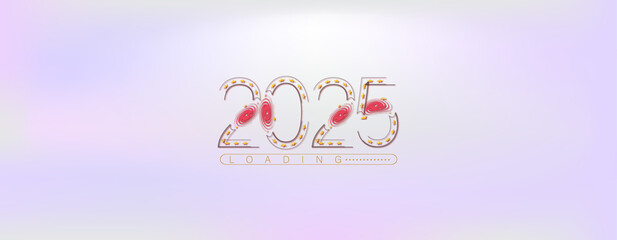 An eye-catching Happy New Year 2025 wallpaper, featuring a colorful and beautiful design to mark the new year celebration