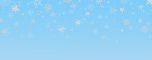 Winter background, snowflakes on a beautiful background, Christmas background for cards, snowfall. Snowy nature landscape, winter dust png.