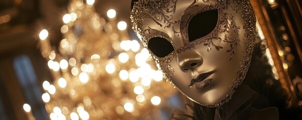 Elegant mask with intricate designs, capturing the allure and mystery of masquerade balls and celebrations.