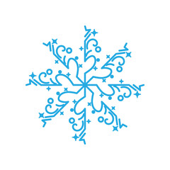 Snowflake icon logo design template isolated illustration