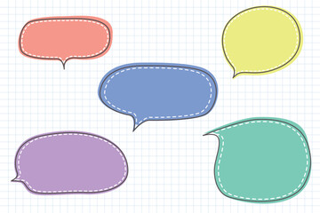 dialogue colour clouds, talking, speech