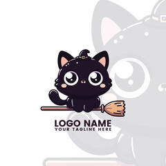 Happy Witch's Black Cat