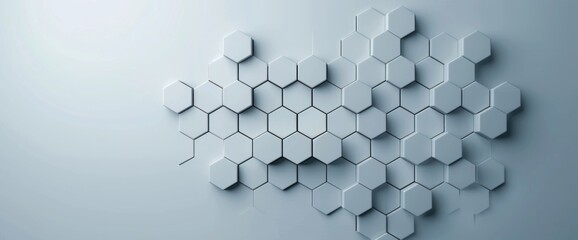 Modern Hexagonal Patterns in a Minimalistic Design Aesthetics of Geometry and Space