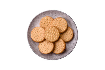 Round dotted snack snack cookies with cream