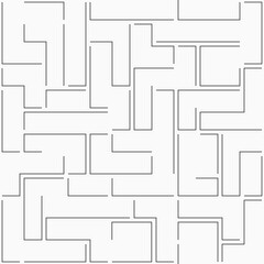 Vector seamless pattern. Lines at right angles. Minimal geometric seamless pattern. Black lines isolated on white background. Thin lines vector pattern. Stylish background.