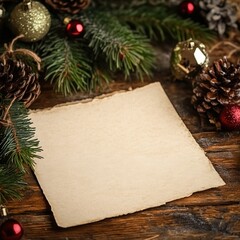 French Christmas card with copy space with background