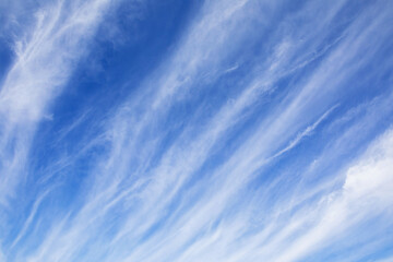 Clear Blue Sky with White Clouds