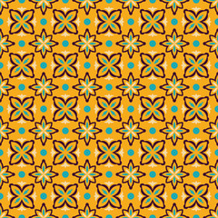 Mediterranean ceramic tile pattern. talavera tile pattern vector