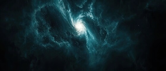 Obraz premium Distant Spiral Galaxy Surrounded by Twinkling Stardust