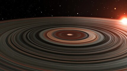 Fototapeta premium Panoramic View of a Distant Planetary System