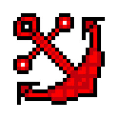  Anchor in pixel art style
