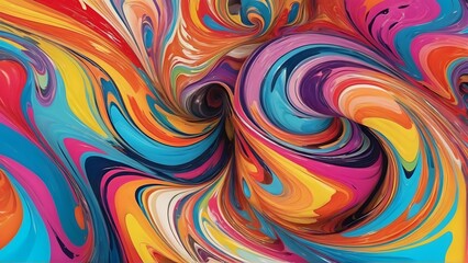 Colors and shapes swirl and collide chaotically, representing confusion and unpredictability. AI-generated	