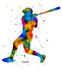 Obraz premium Baseball sport poster design graphic digital artwork Vintage paint creativity concept poster