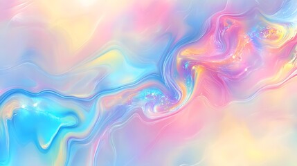 Fototapeta premium Abstract Swirls of Pastel Colors Liquid Marble Texture Dreamy Background