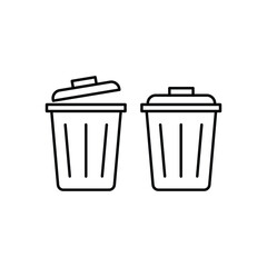 Trash icon vector for web and mobile app. trash can icon. delete sign and symbol.