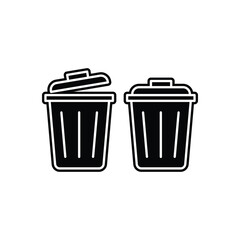 Trash icon vector for web and mobile app. trash can icon. delete sign and symbol.