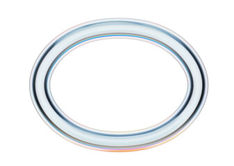 Circular glass ring shape with layered edges for futuristic UI