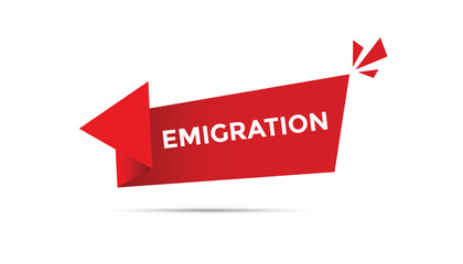 Emigration web banner templates. Vector Illustration 
