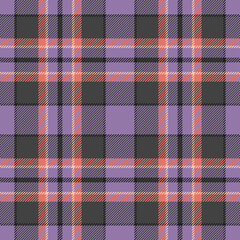 Plaid seamless pattern. Check fabric texture. Vector textile print.
