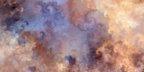 Fototapeta premium Fractal spiral clouds abstract background texture.