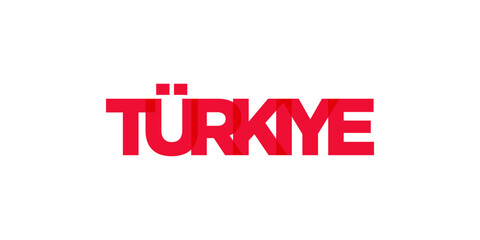 Turkey emblem. The design features a geometric style, vector illustration with bold typography in a modern font. The graphic slogan lettering.