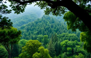 Obraz premium Abstract Background of Lush Moss: Fresh and Textured Flora