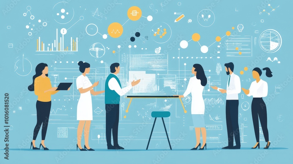 Poster collaboration in data science teams: discuss the importance of collaboration in data science project