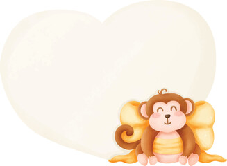 Cute monkey text box4.eps