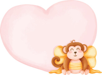 Cute monkey text box5.eps