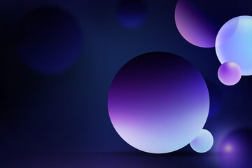 Abstract modern geometric circle soft light gradient blue purple background for Graphic business hitech technology digital design illustration web template backdrop desktop wallpaper bubbles banner