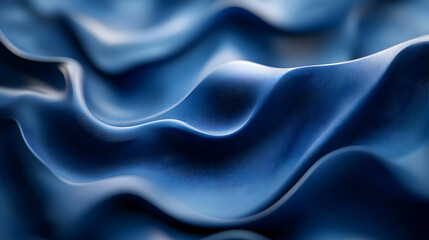 Obraz premium Abstract 3D Blue Wavy Background