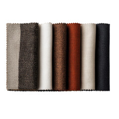 Collection of fabric swatches showcasing different textures and colors.