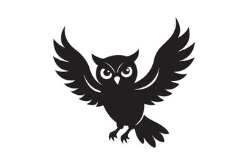 Naklejka premium Owl silhouette vector illustration