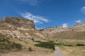 Hiking trail at Scotts Bluff National Monument, Nebraska